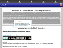 Tablet Screenshot of loudounsoftball.org